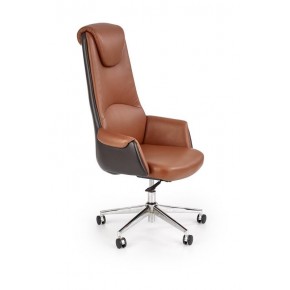 Кресло компьютерное HALMAR CALVANO светло-коричневый/темно-коричневый